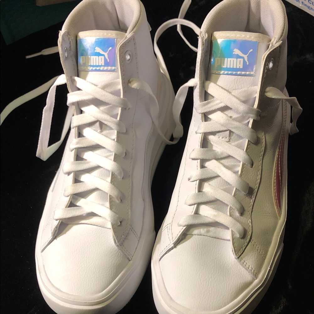 Puma Rebound Womens hi top sneakers Sz 8 like new